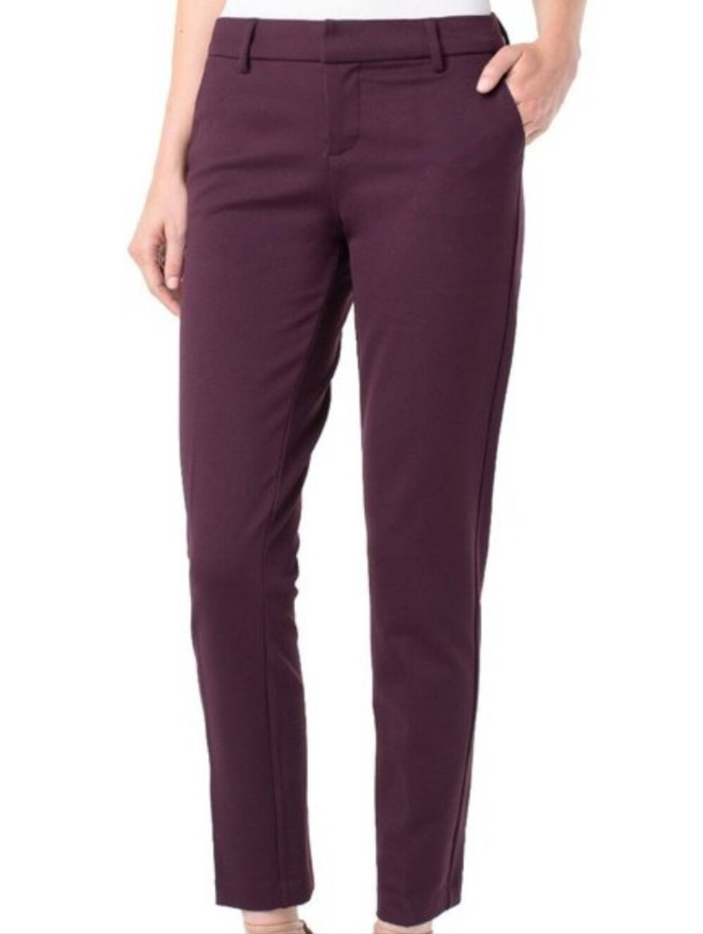 Liverpool Los Angeles Aubergine Kelsey Knit Trouser Stretch Pants Size 12/31